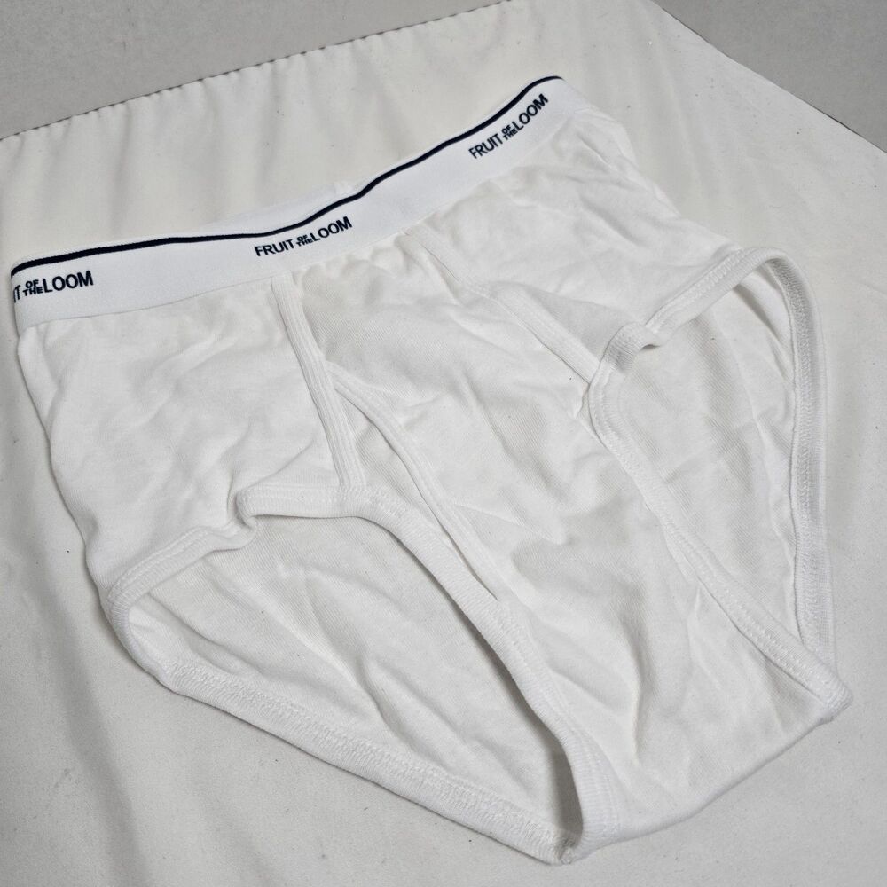 Fruit of the Loom Brief 5 Pairs SMALL Blue Stripe FTL 13765 100% Cotton Tagless